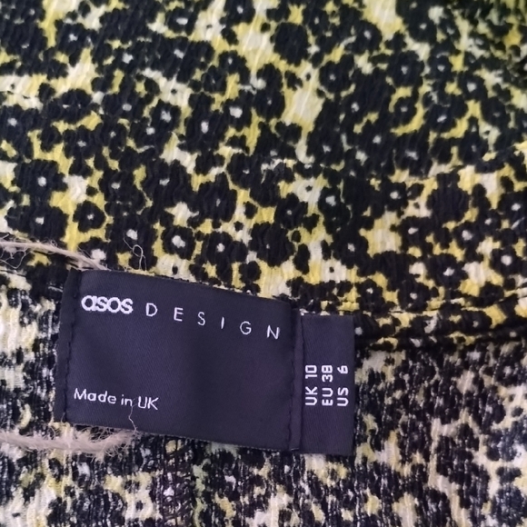 Asos Women's 6 Ditsy Floral Dress Long Puffer Sleeve Tiered Relaxed Cottagecore - Picture 3 of 6